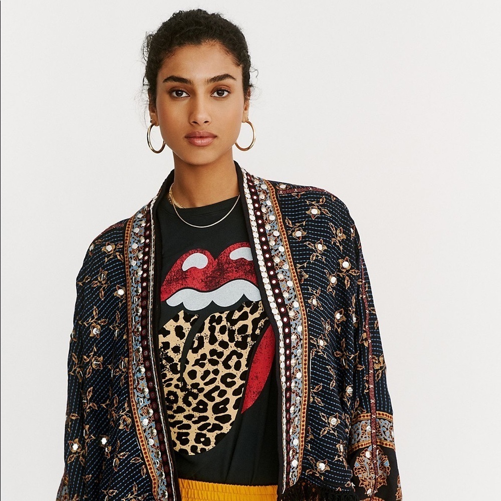Free People Stones Flocked Leopard Tongue Tee - Picture 4 of 9